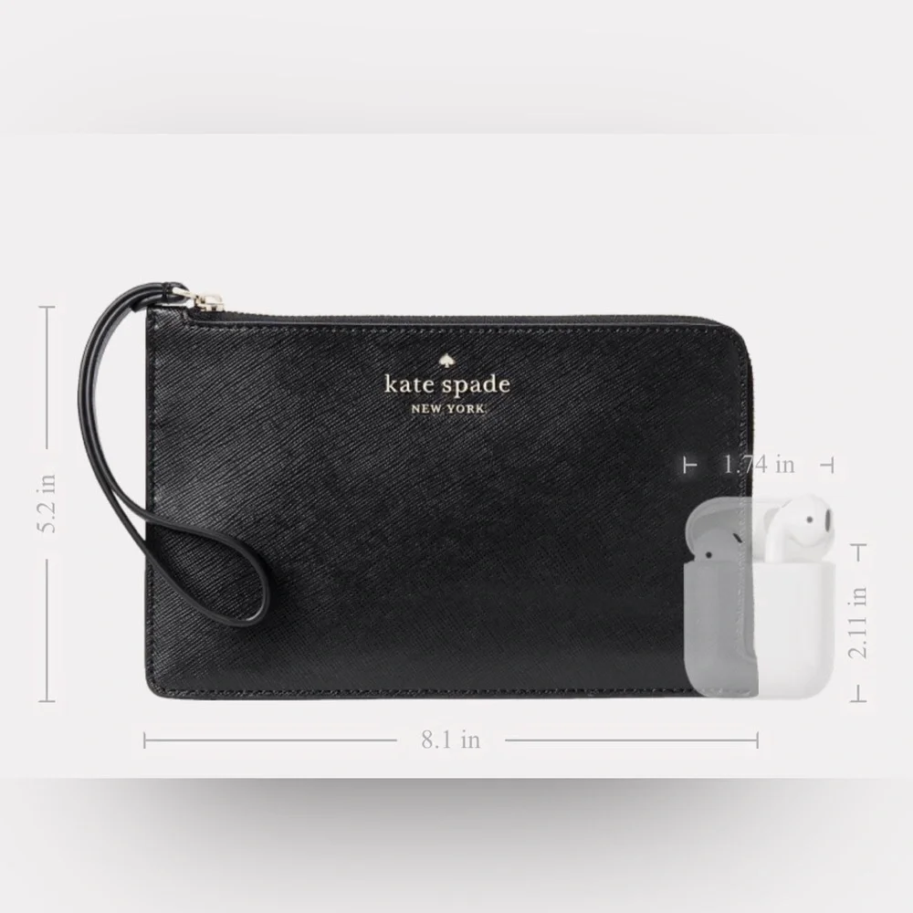Kate Spade ~ Staci Medium L Zip Wristlet in Tropical Pink - Picture 9 of 9